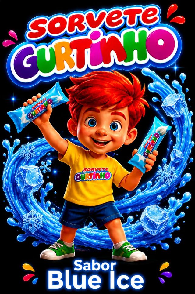 Sorvete Gurtinho sabor Blue Ice