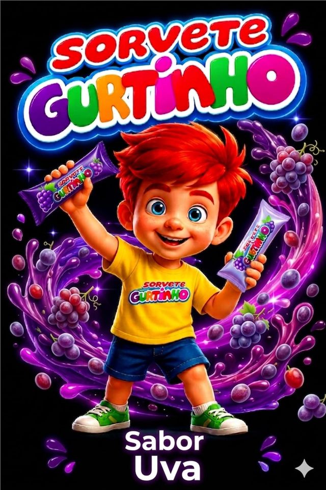 Sorvete Gurtinho sabor uva